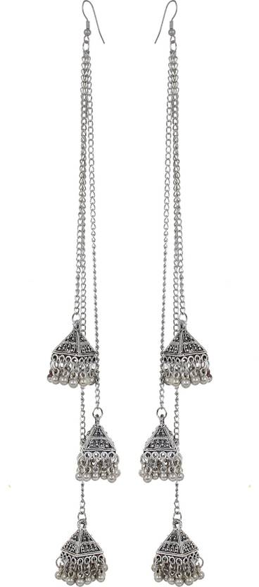 Flipkart Ayeshu Chain Jhumka Earrings Copper Jhumki Ayeshu Chain Jhumka Earrings Copper