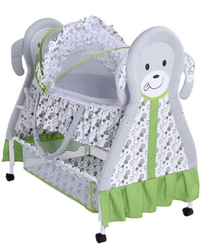 Blubud New Born Swing Cradle Baby Bassinet With Mosquito Net