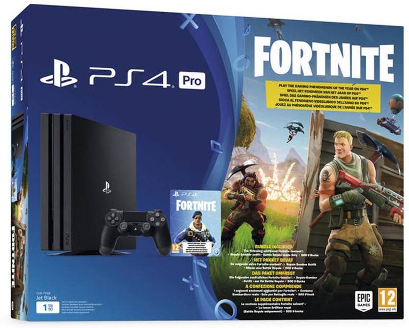 Sony Playstation 4 Ps4 Pro 1 Tb With Fortnite Price In India Buy - sony playstation 4 ps4 pro 1 tb with fortnite black