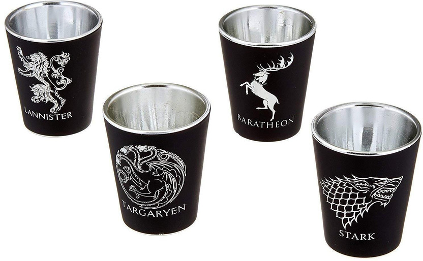 Game of Thrones Shot Mini Glasses Set of 4 Sigils All Houses