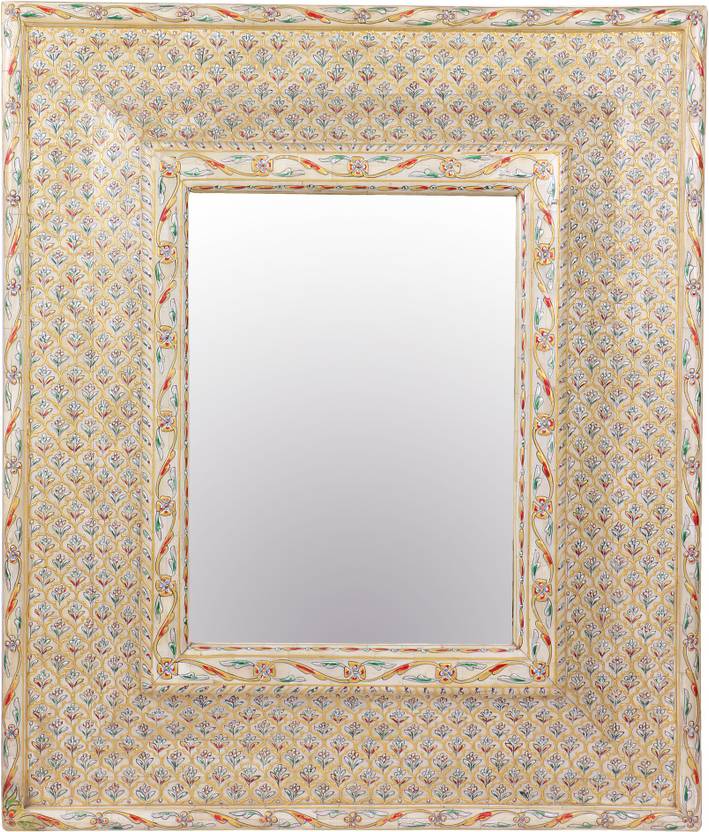 Meher Creation Fine Gold Painting Bone Inlay Square Shape