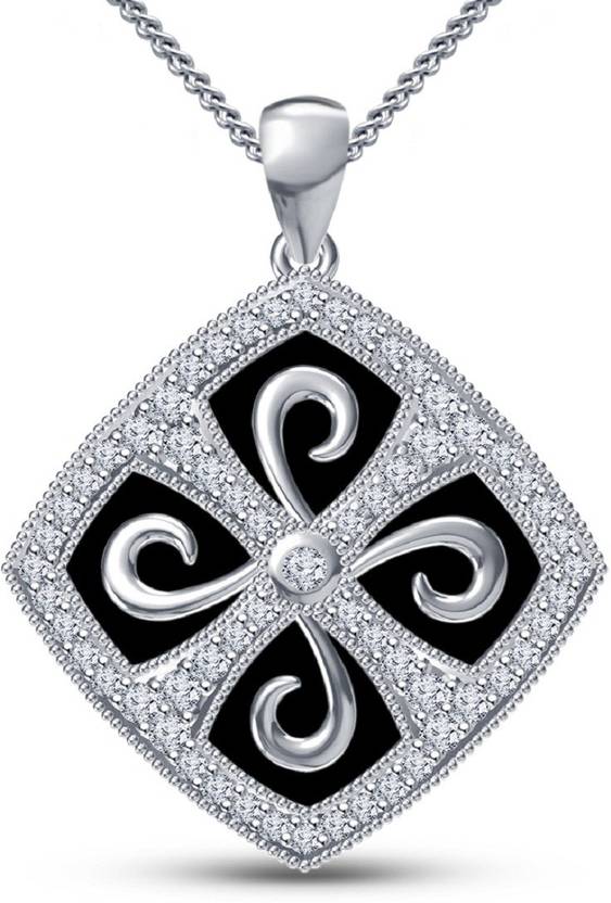 Kirati Fashion Jewelry Women S Pendant With Chain 14k White Gold Kirati Fashion Jewelry Women S Pendant With Chain 14k White Gold Plated 925 Silver Round Cut Cubic