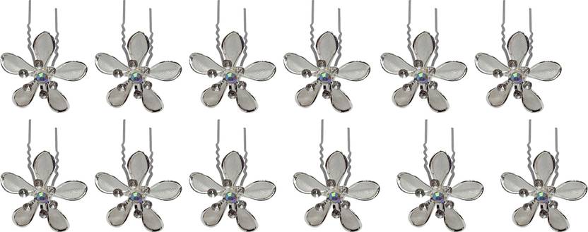 Confidence Combo Of 12 Pcs Stylish Hair Accessories Juda Pins For