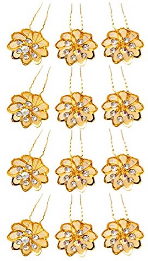 Inaaya Hair Accessories Flower Hair Pin For Bun Decoration For
