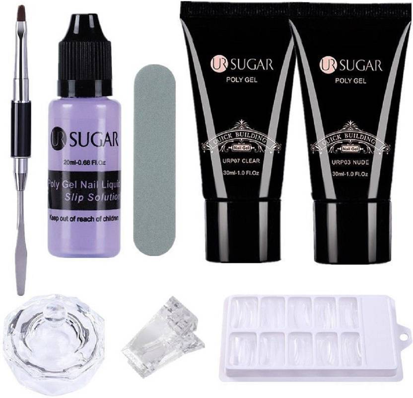 Sugar 8 In 1 Quick Poly Gel Kit Slip Solution False Mold Brush Tips Sugar 8 In 1 Quick Poly Gel Kit Slip Solution False Mold Brush Tips Clip Nails
