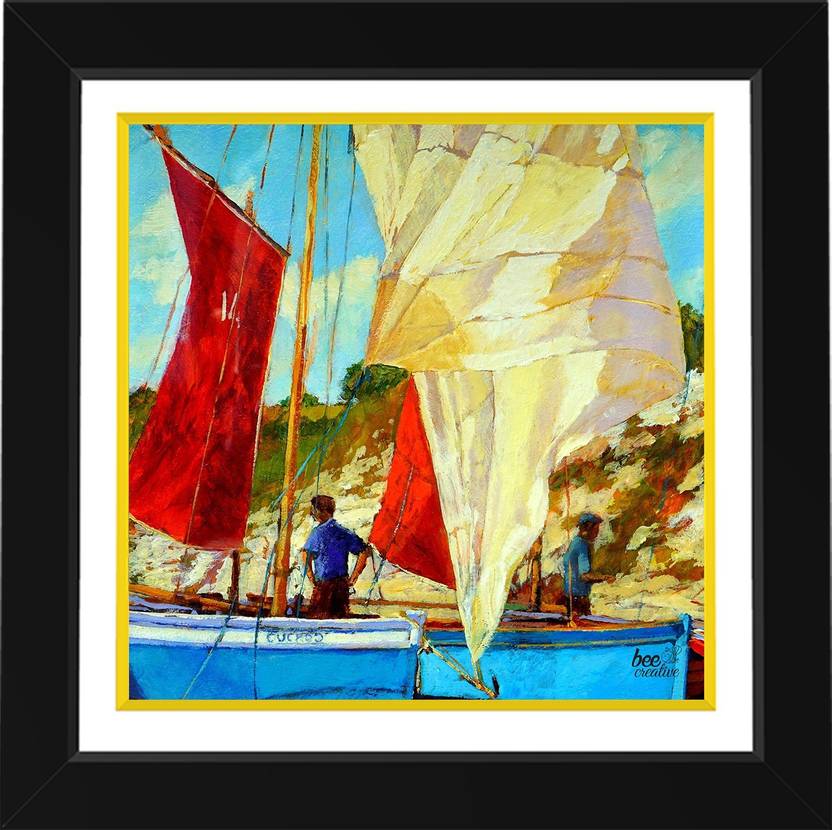 Bee Creative Excursion 14 Inches Black Frame Ink Painting Bee Creative Excursion 14 Inches Black Frame Ink Inch X Painting