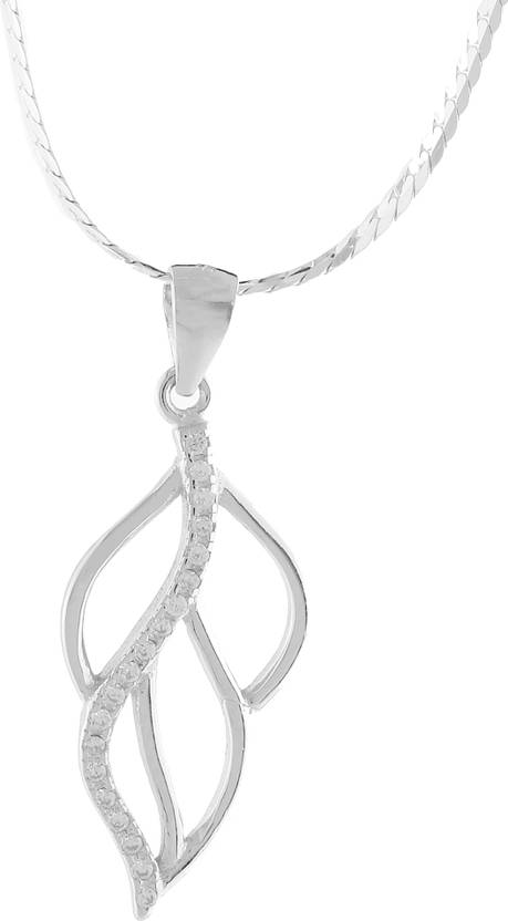 Fourever Fortune 0 925 Diamond Studded Fantasy Leaf Pendant With - Silver Leaf Pendant India Fourever Fortune 0 925 Diamond Studded Fantasy Leaf Pendant With - Silver Leaf Pendant India