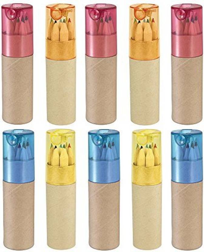 Egb 10 X Colouring Pencil S For Wedding Favours Party Bag Egb 10 X Colouring Pencil S For Wedding Favours Party Bag Fillers Mixed Lid