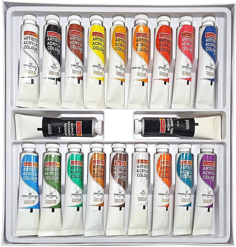 Camlin Kokuyo Artist Acrylic Colors 18 Shades, 20ml