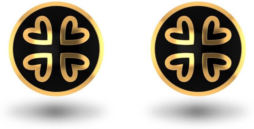 P N Gadgil Jewellers Sunset Style Yellow Gold 22kt Stud Earring
