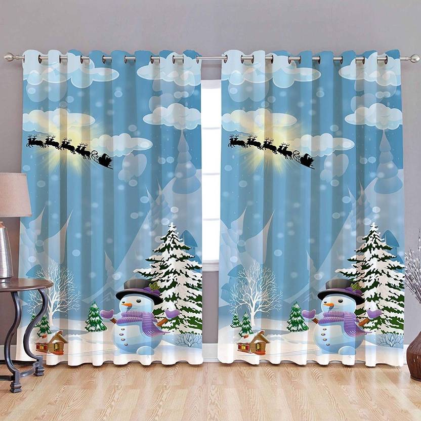 Rugtex 332 Cm 11 Ft Polyester Long Door Curtain Pack Of 2
