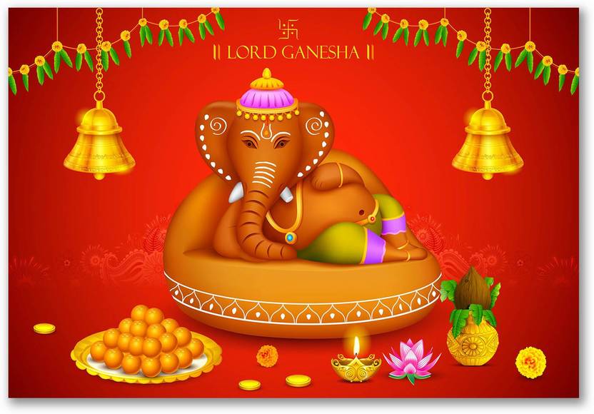 diwali poster lord ganesha hd quality poster paper print