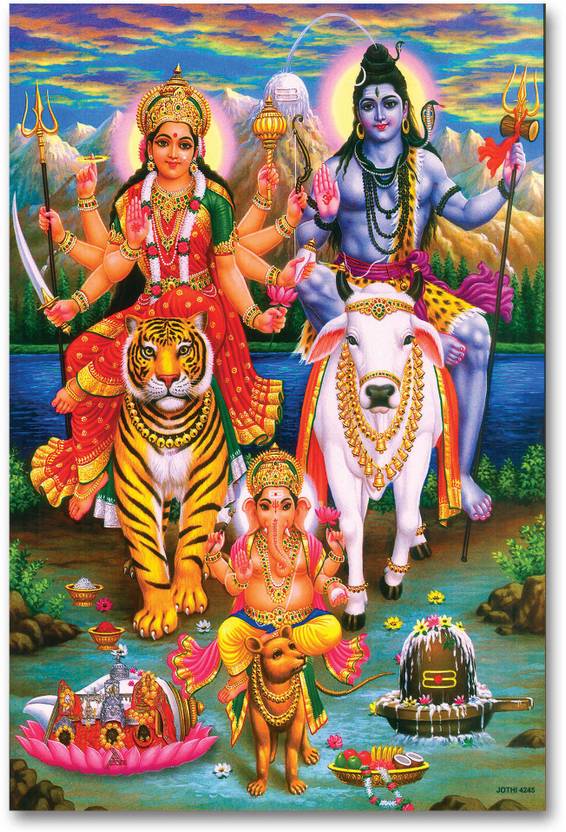 Diwali Poster Shiva Family Jai Shiva Sankar Hd Quality
