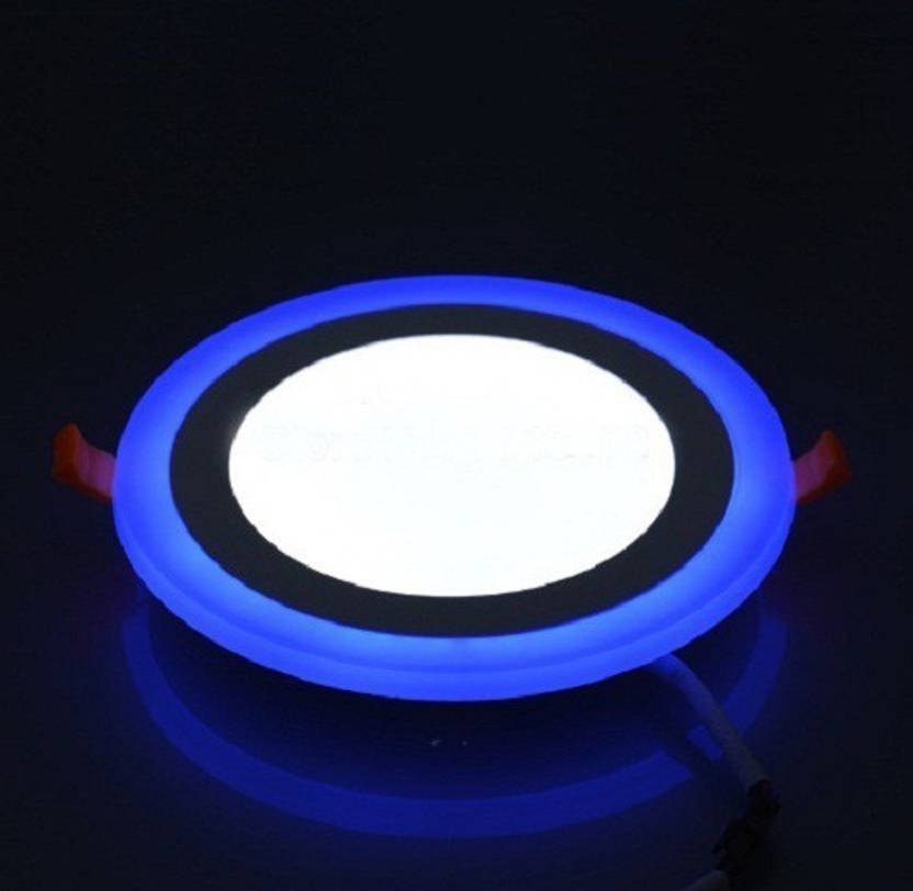 Homes Decor 12W LED Round Panel Light with Dual Lighting (Blue & White