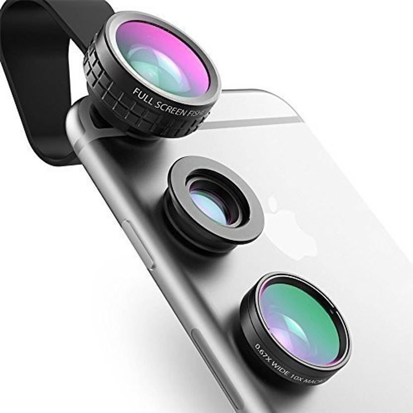 AUKEY Mini Clipon Optic Cell Phone Camera Lens Kit 180 Degree Fisheye