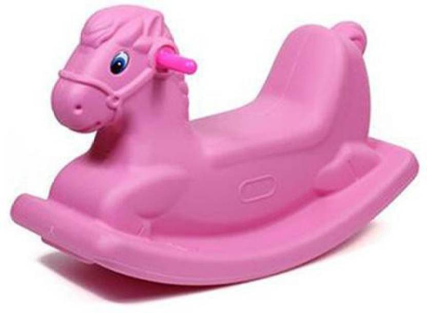 Iris Kids Rocking Horse Pink, Outdoors Ride On Animal Play Toys