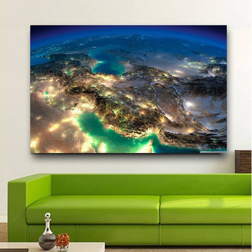 Very Nice Satellite Images Of Iran Wallpaper Wall Decor