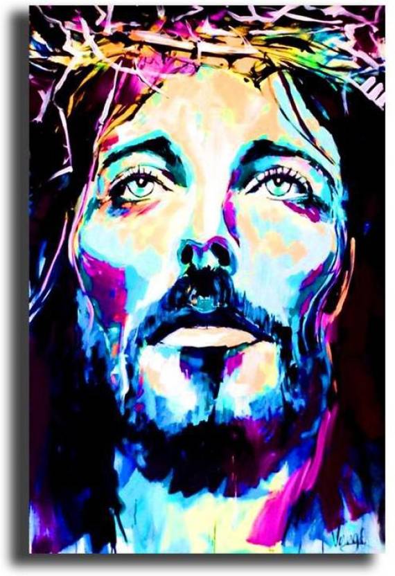 PIXELARTZ Canvas Painting - Lord Saviour Jesus - Religious Modern Art ...