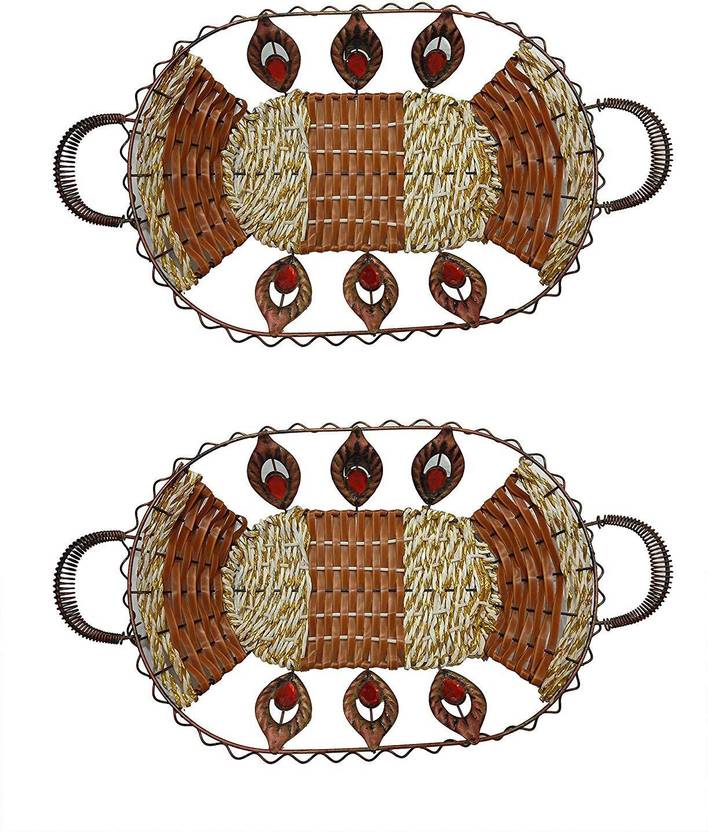 Bueno Decorative Items Baskets For Kitchen Use Home DÃ Cor Item Bueno Decorative Items Baskets For Kitchen Use Home DÃ Cor Item Set Of 2 Decor Pack 1 Br Fruit Vegetable Basket Multicolor