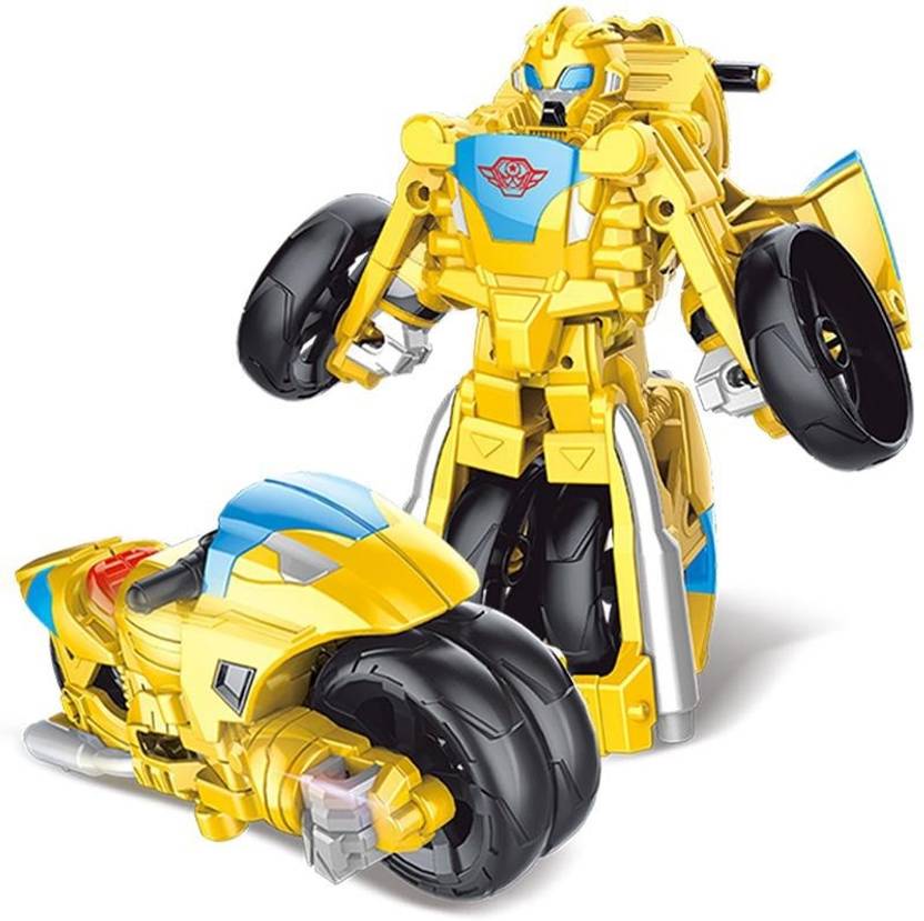 Montez Deformation Robot to Bike Transformer Toy (Yellow) Deformation