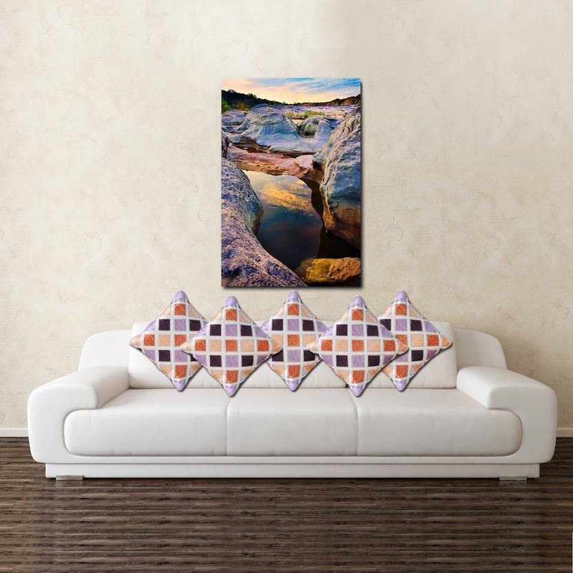 Westend Retails Checkered Cushions Cover Westend Retails Checkered Cushions Cover Pack Of 5 40 Multicolor