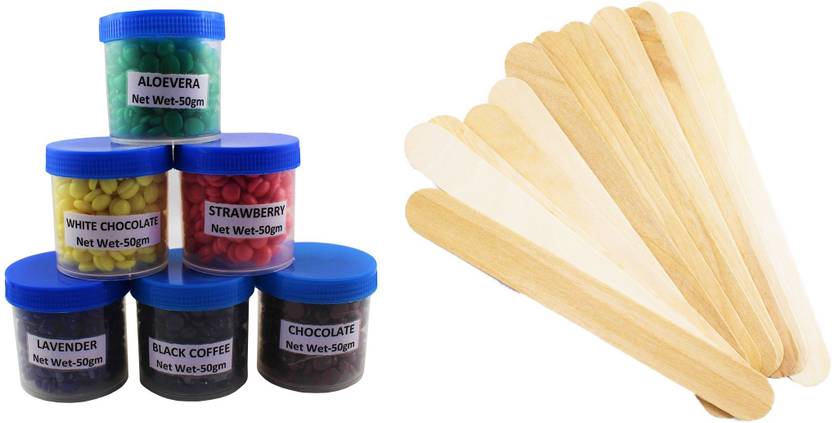 Ear Lobe Accessories Hair Removal Hot Wax Beans 50 Grams Combo