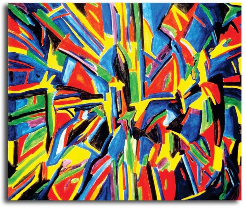 Pixelartz Canvas Painting Abstract Art Without Frame