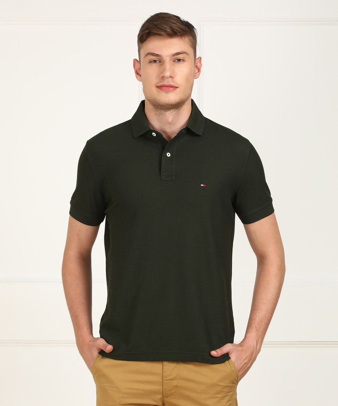 TOMMY HILFIGER Solid Men Polo Neck Dark 