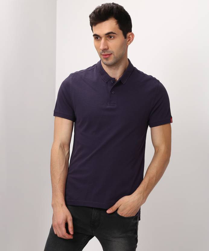 LEVI'S Solid Men Polo Neck Purple T-Shirt - Buy Purple LEVI'S Solid Men Polo  Neck Purple T-Shirt Online at Best Prices in India 