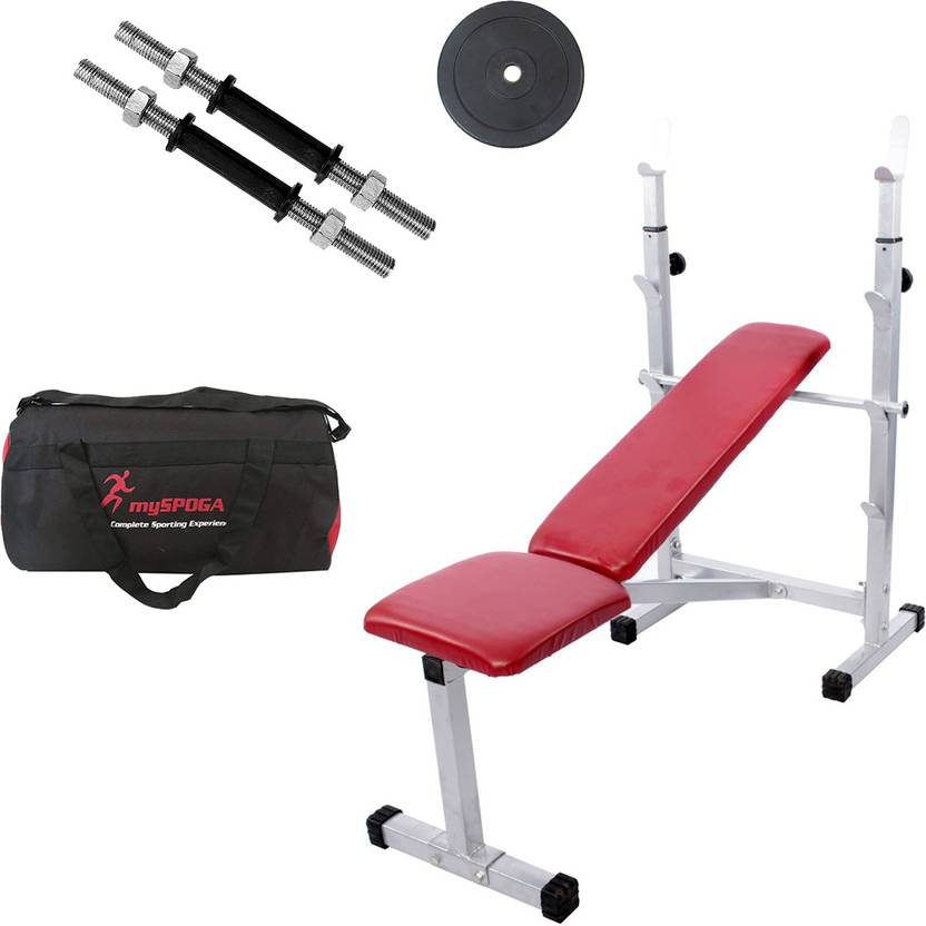 Lifeline Multi Bench 307 Bonus With Dumbbell Rod 14 Set Rubber
