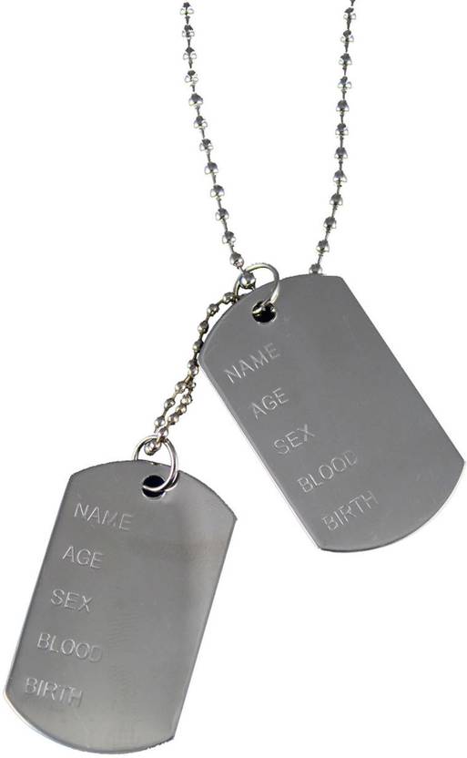 estore dog tag /name plate / US army / military dog tag pendant with chain necklace Metal Pendant Price in India - Buy estore dog tag /name plate / US army ...