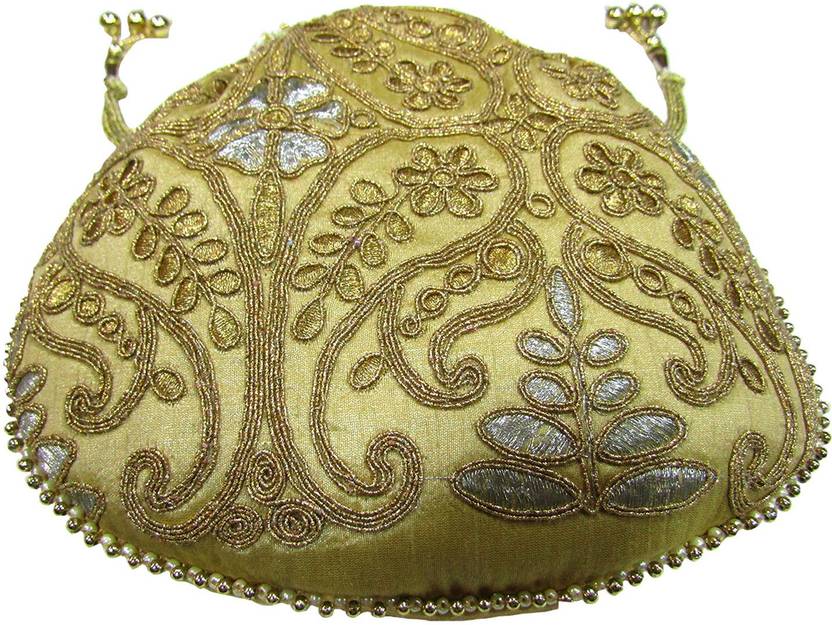 Deepsum Ethnic Traditional Raw Silk Potli Clutch Bags Deepsum Ethnic Traditional Raw Silk Potli Clutch Bags