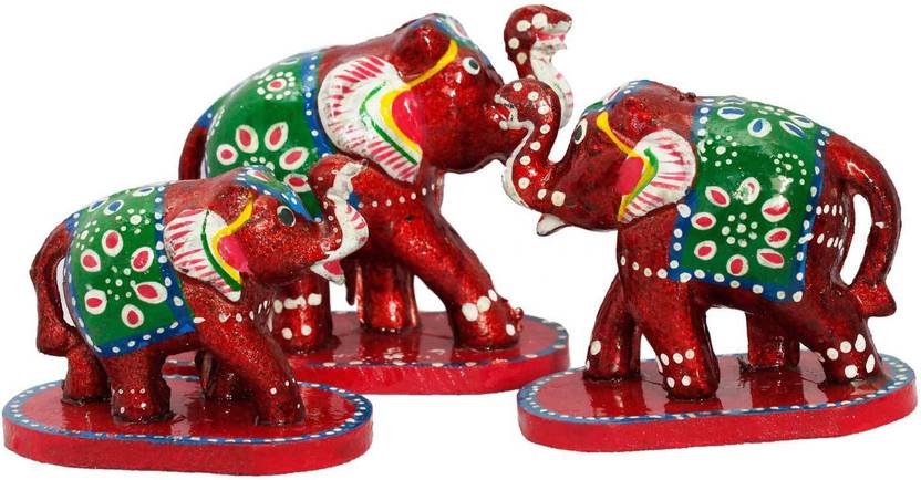 Se Handmade Paper Mache 3 Piece Elephant Home Decor Decorative
