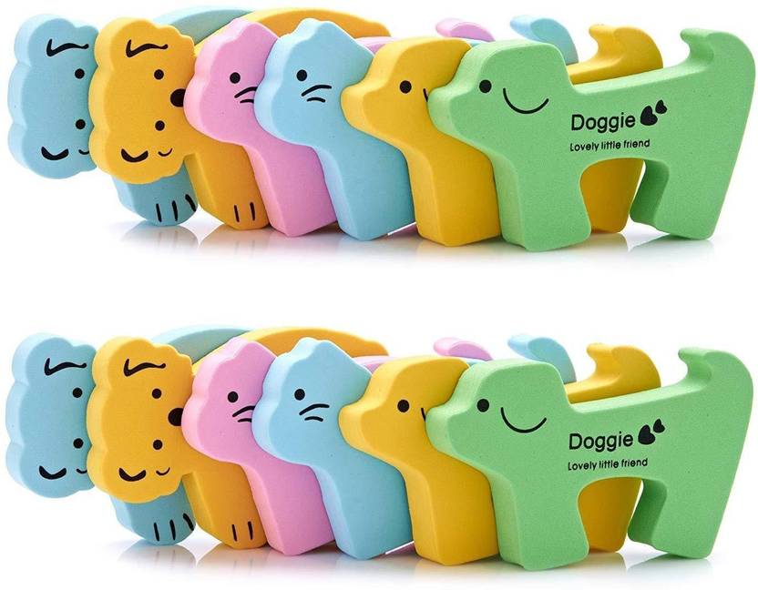 Syga Set Of 12 Baby Proofing Door Stoppers With Bright