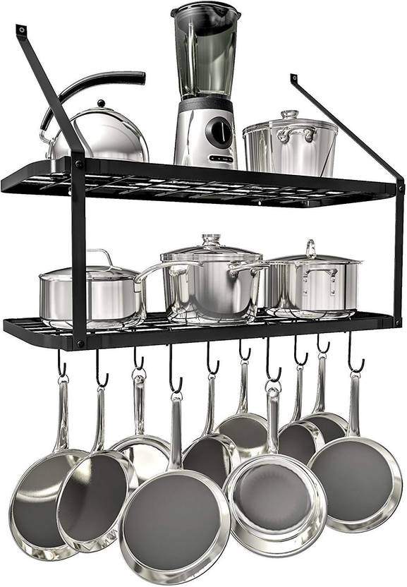 Indian Starline Shelf Pot Rack Wall Mounted Pan Hanging