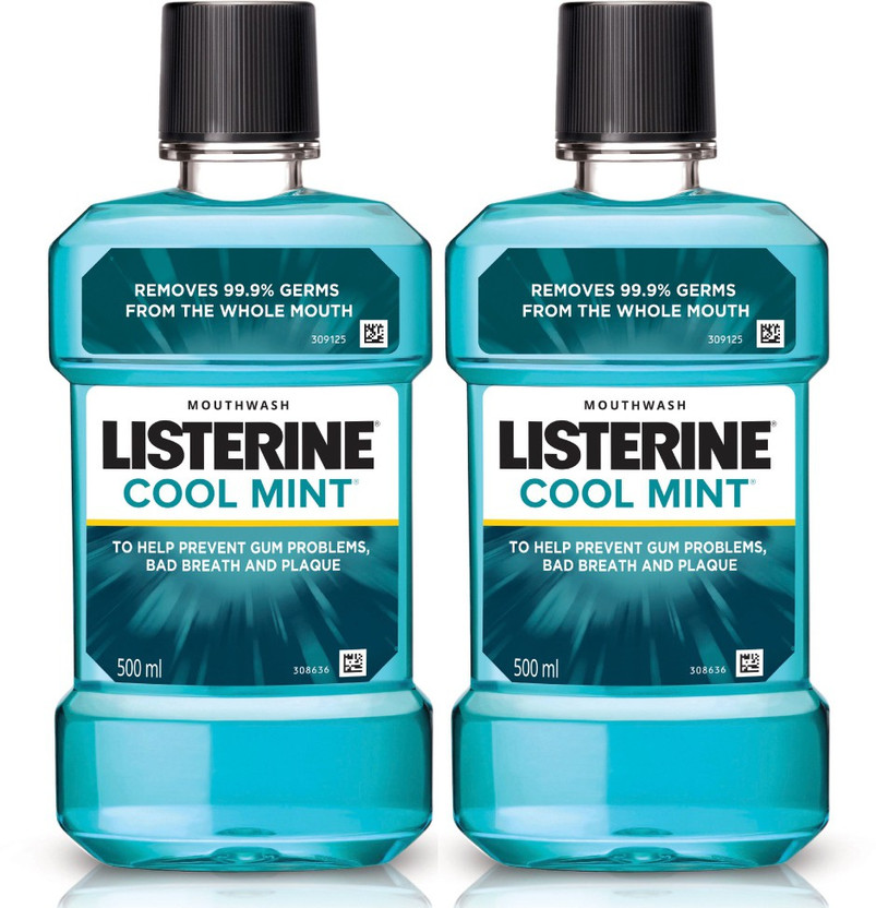 LISTERINE Coolmint 500ml (Pack of 2) - Mint(1000 ml)
