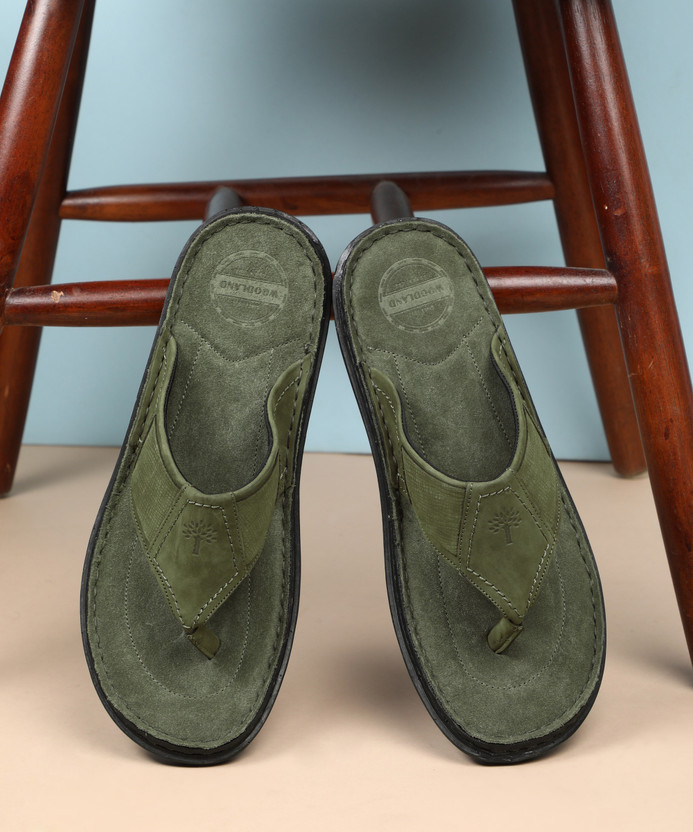 WOODLAND Men Olive Flats - Buy WOODLAND 