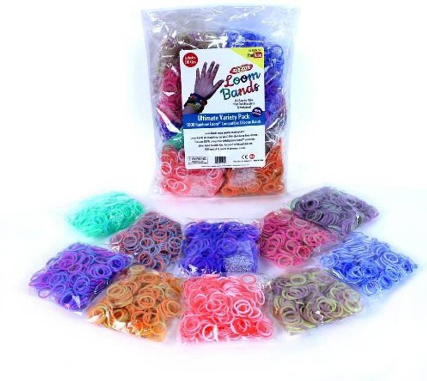 Loom Bands Rubber 3000 Pc Tye Dyed Rubber Band Mega Value Refill