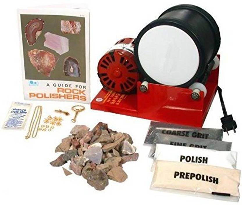 Genrc Single Barrel Rock Polishing Tumbler And Geology Kit With Grit