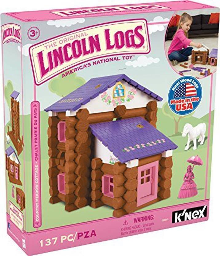 Lincoln Logs Country Meadow Cottage 137 Pieces Ages 3 Preschool