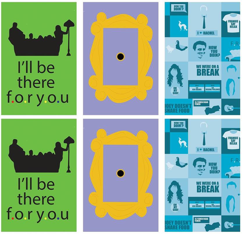 Set Of 6 Posters Rolled In A With I Ll Be There For You Friends Set Of 6 Posters Rolled In A With I Ll Be There For You Friends
