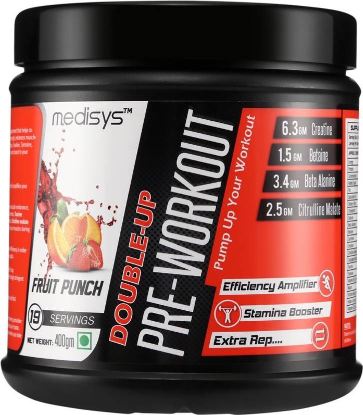 Medisys Double Up Pre Workout Fruit Punch Bcaa