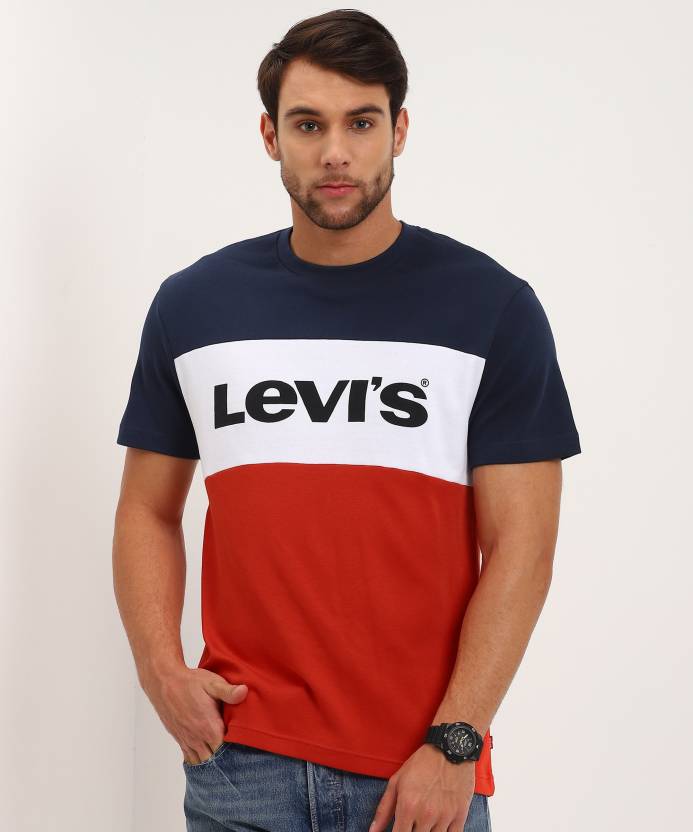 LEVI'S Typography Men Round Neck Multicolor T-Shirt - Buy Multi LEVI'S  Typography Men Round Neck Multicolor T-Shirt Online at Best Prices in India  