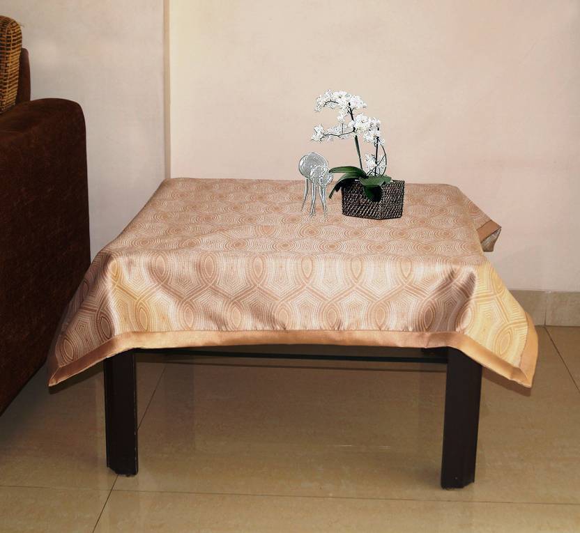 Lushomes Printed 4 Seater Table Cover Lushomes Printed 4 Seater Table Cover Natural Polyester