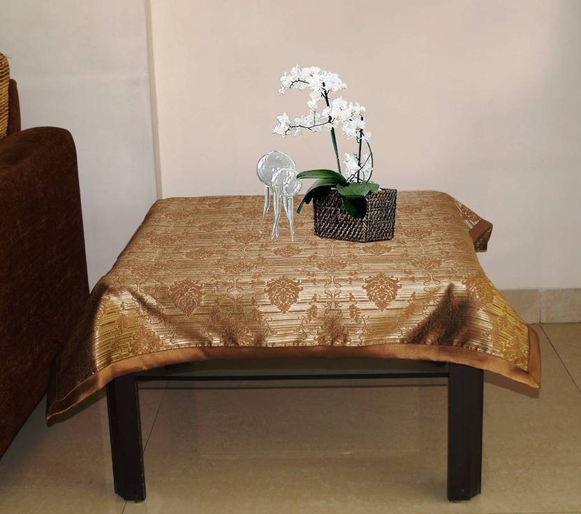Lushomes Printed 4 Seater Table Cover Lushomes Printed 4 Seater Table Cover Choco Polyester