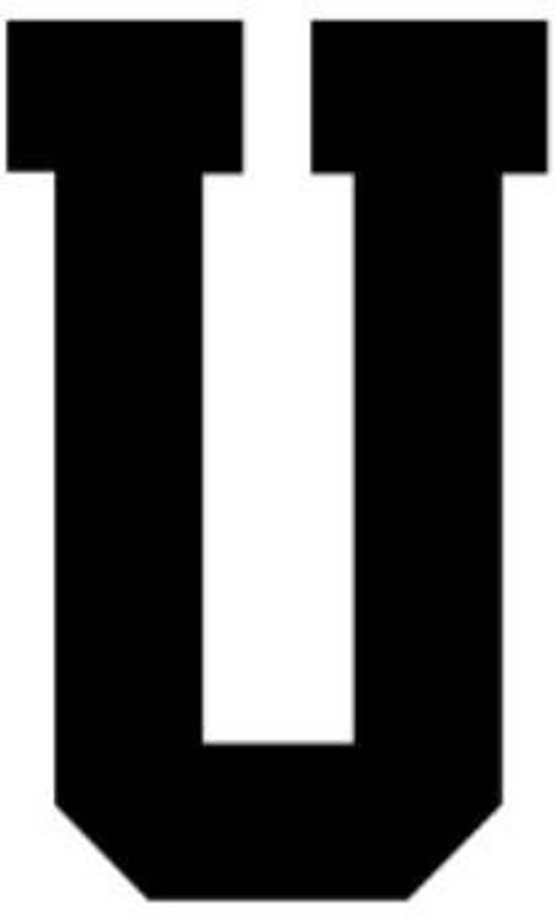 Genrc 18x24 Athletic Font Letter U Made From 4 Ply Matboard Letter