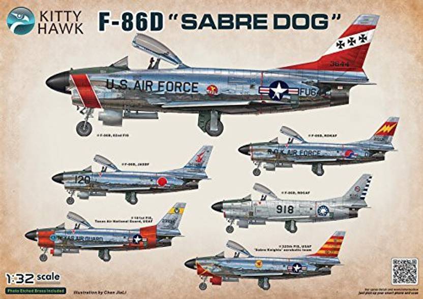 Kitty Hawk Kh32007 1 32 F 86d Sabre Dog Model Building Kit