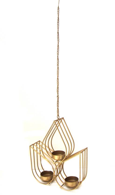 Meherkriti Table Top Cum Hanging Candle Holder With 3 Drop Shaped