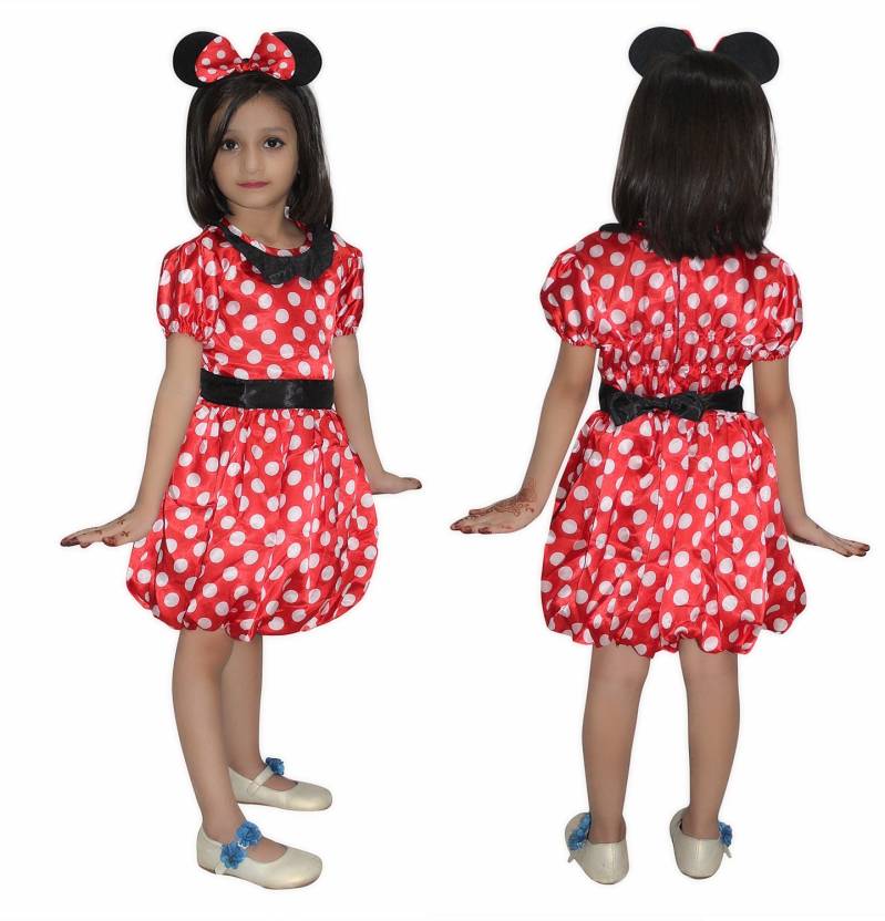 KAKU FANCY DRESSES Minnie Girl Cartoon Costume -Red & White, 5-6 Years Kids  Costume Wear Price in India - Buy KAKU FANCY DRESSES Minnie Girl Cartoon  Costume -Red & White, 5-6 Years