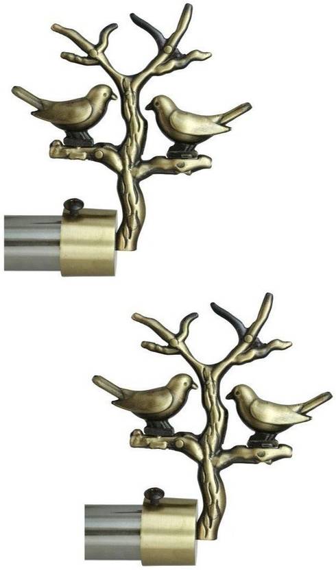 Boruz Gold Rod Rail Bracket Curtain Knobs Curtain Rods Price In